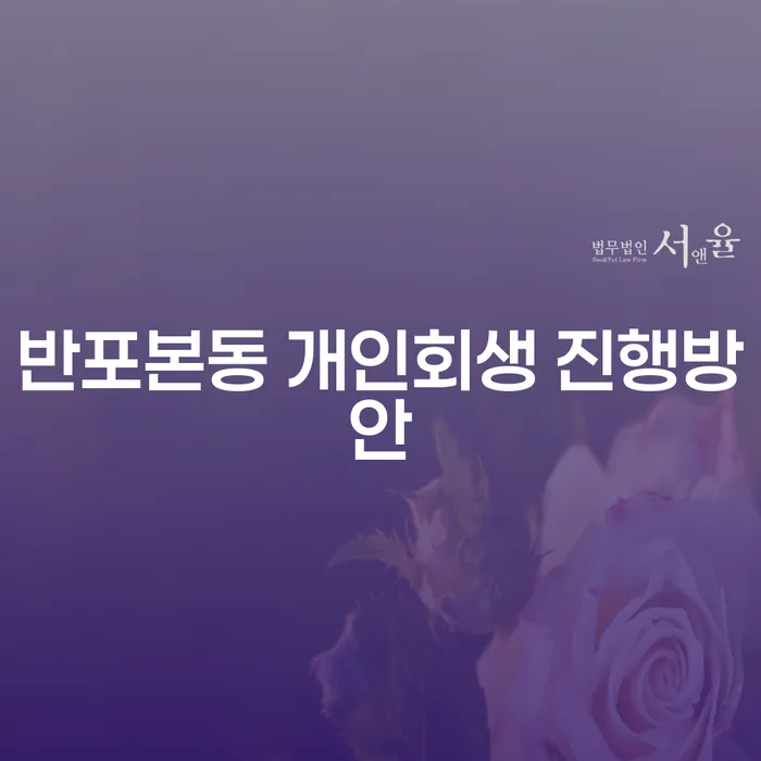 반포본동 개인회생 진행방안