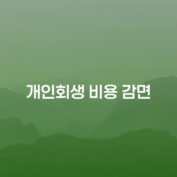 개인회생 비용 감면: 어떤 방법이 가장 효과적일까요?