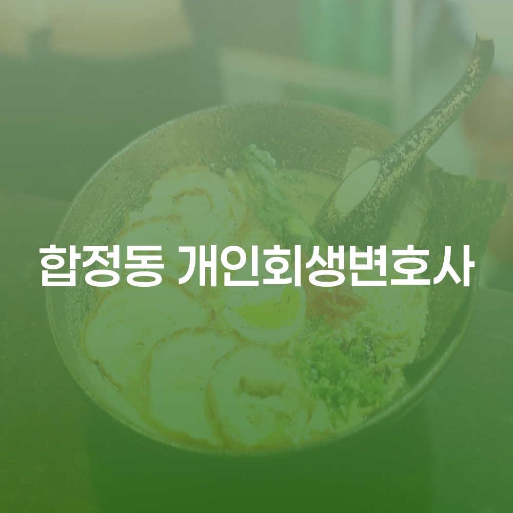 합정동 개인회생 변호사와 절차의 모든 것